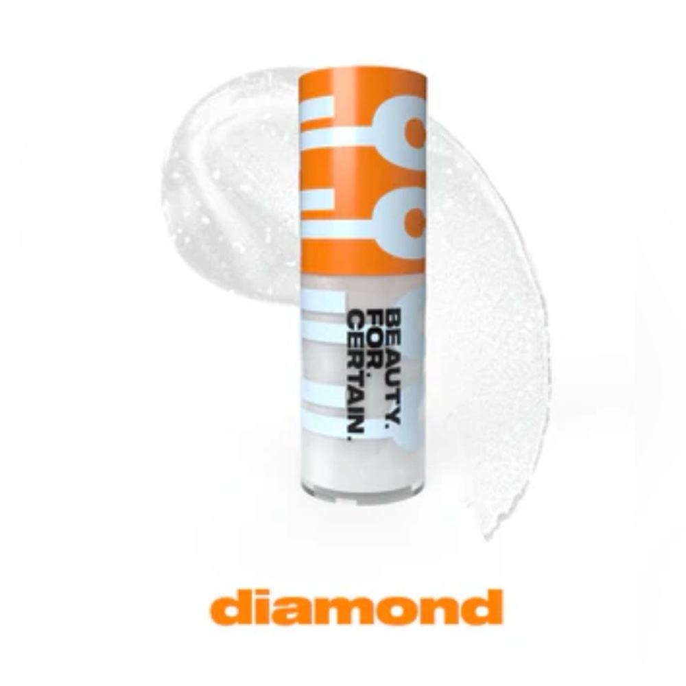 NEW Beauty.for.certain Diamond crystal-clear Lip Gloss with a touch of glitter.